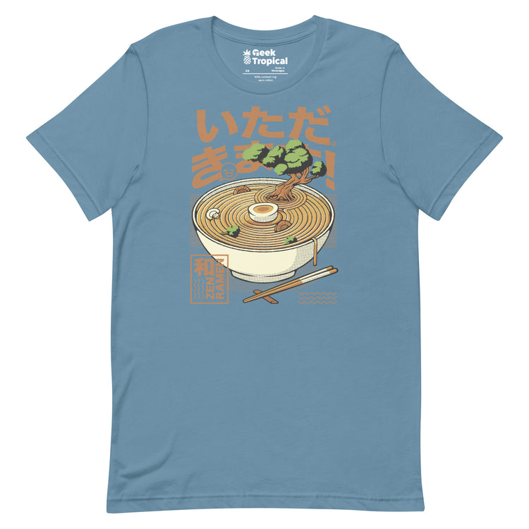 Bonsai Ramen Zen T-Shirt Geek Nerd Advertise to Meta Botany Print Design by Tobe Fonseca