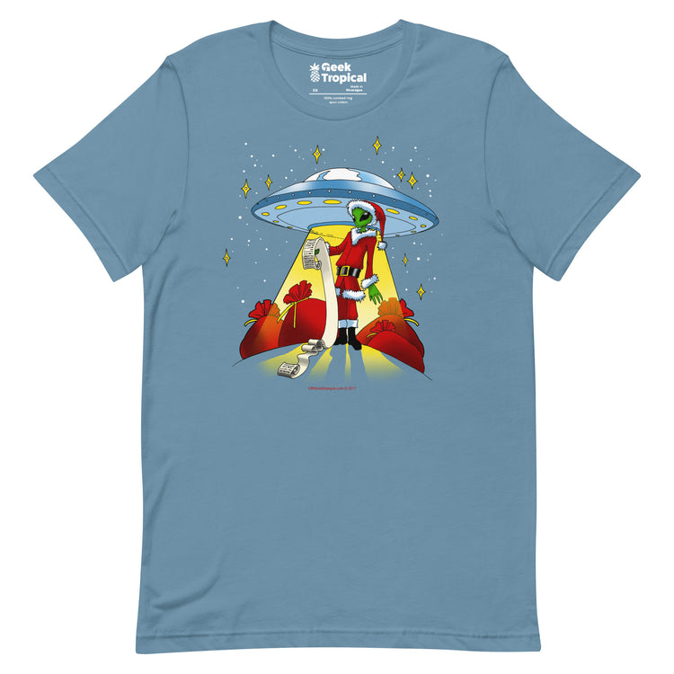 Xmas 2017 Alien T-Shirt Geek Nerd Advertise to Meta Christmas Print FLOW DESC WRITING