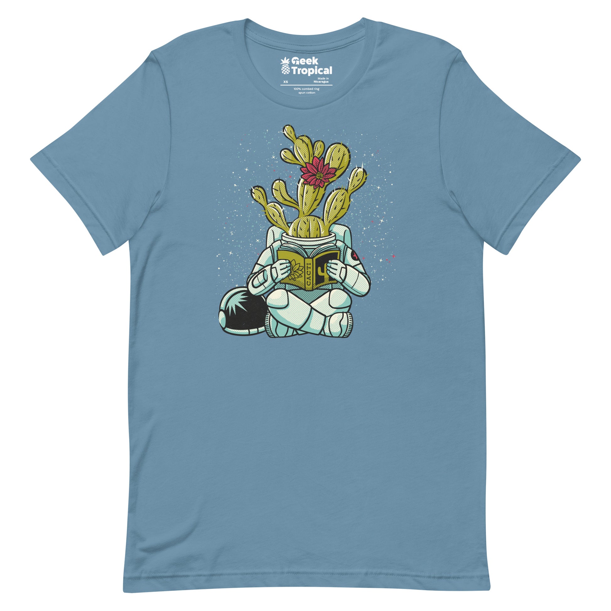 Astronaut Cactus Succulent T-Shirt Geek Nerd Advertise to Meta Botany Print Design by Tobe Fonseca