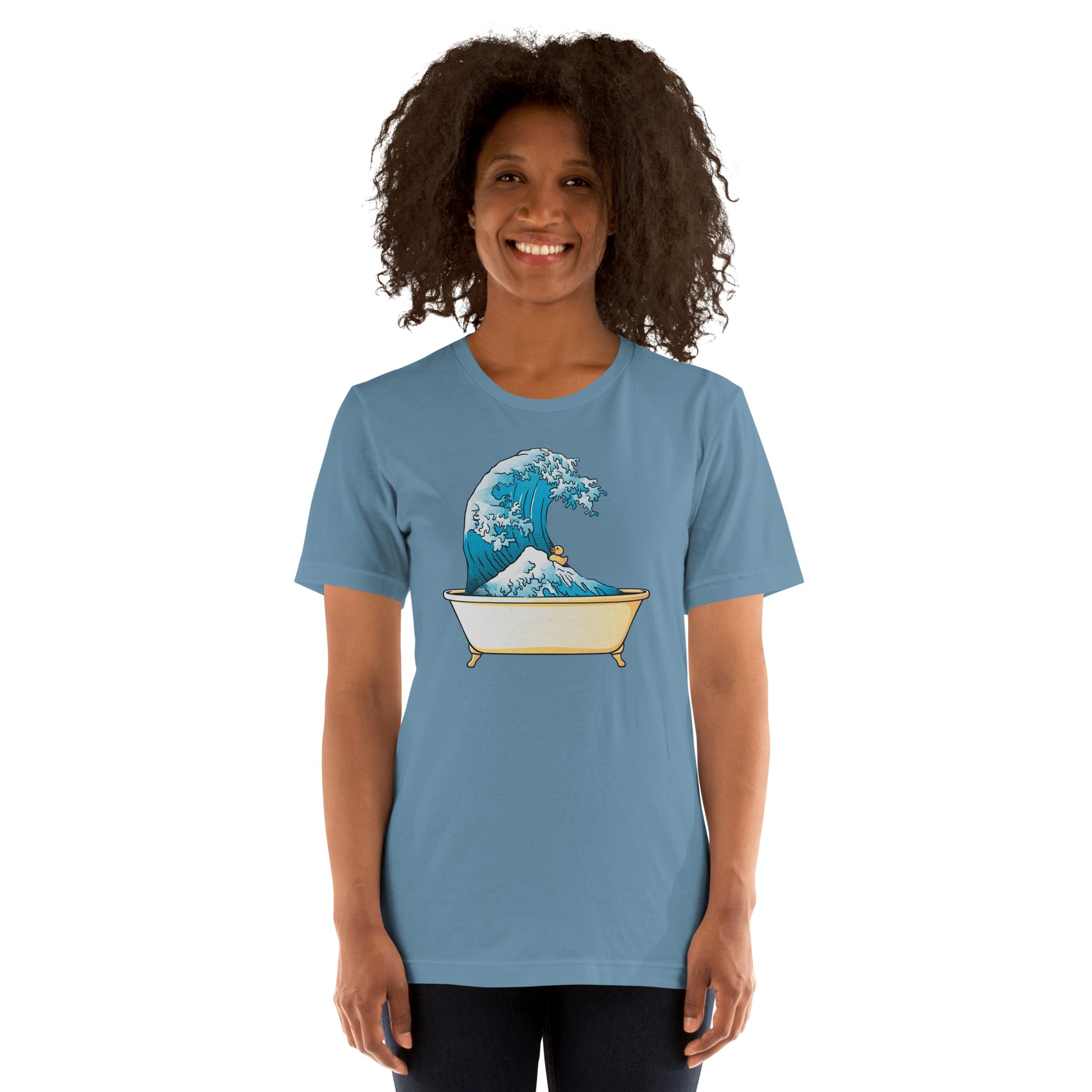 Bathtub Kanagawa Wave T-shirt Geek Nerd Advertise to Meta Design by Tobe Fonseca Funny Prints