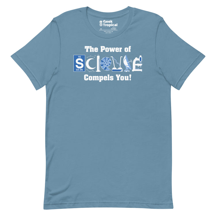 Power of Science T-Shirt Geek Nerd Advertise to Meta FLOW DESC WRITING Off World Designs
