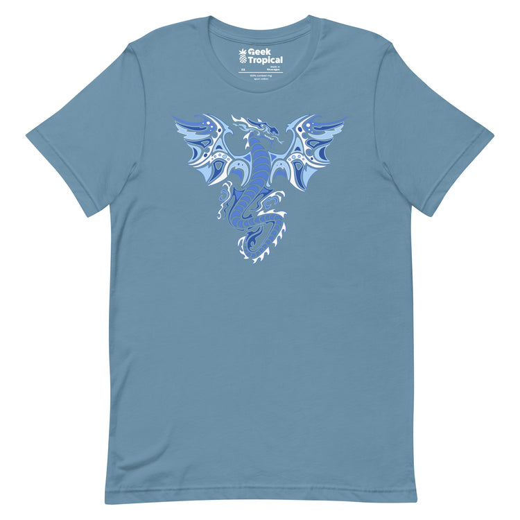 Ice Tribal Dragon T-Shirt Geek Nerd Advertise to Meta Fantasy Prints FLOW DESC WRITING