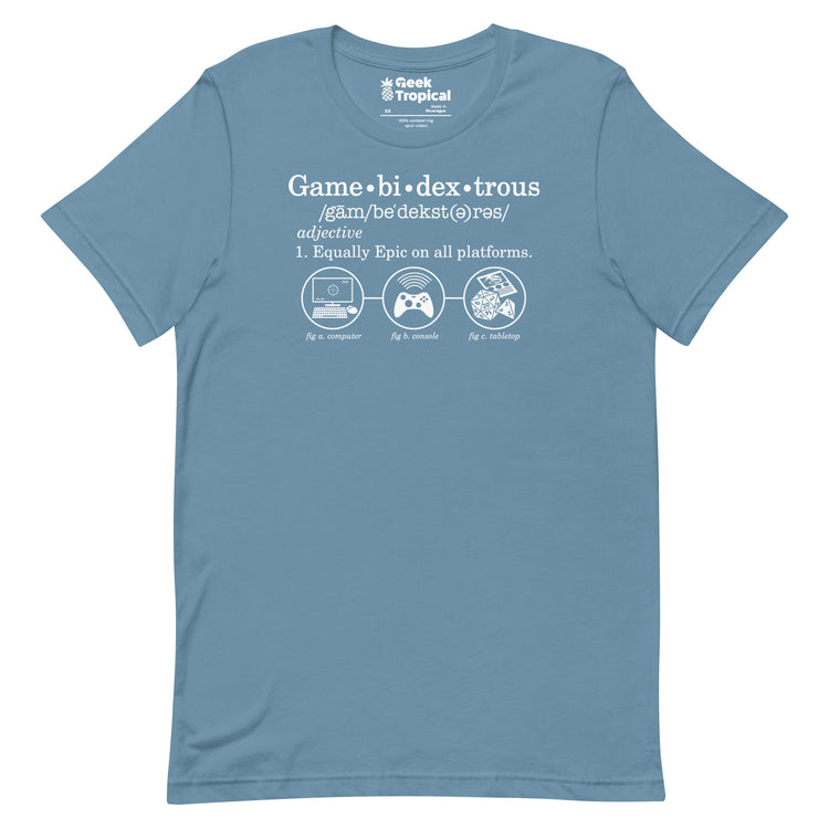 Gamebidextrous T-Shirt Geek Nerd Advertise to Meta FLOW DESC WRITING Funny Prints