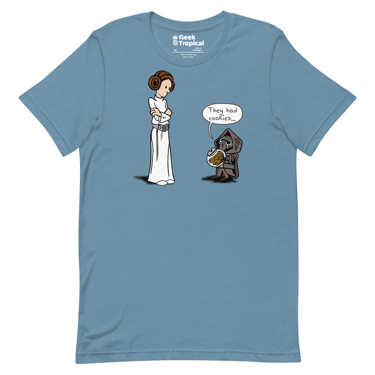 Darkside Cookies T-Shirt Geek Nerd Advertise to Meta Fantasy Prints FLOW DESC WRITING