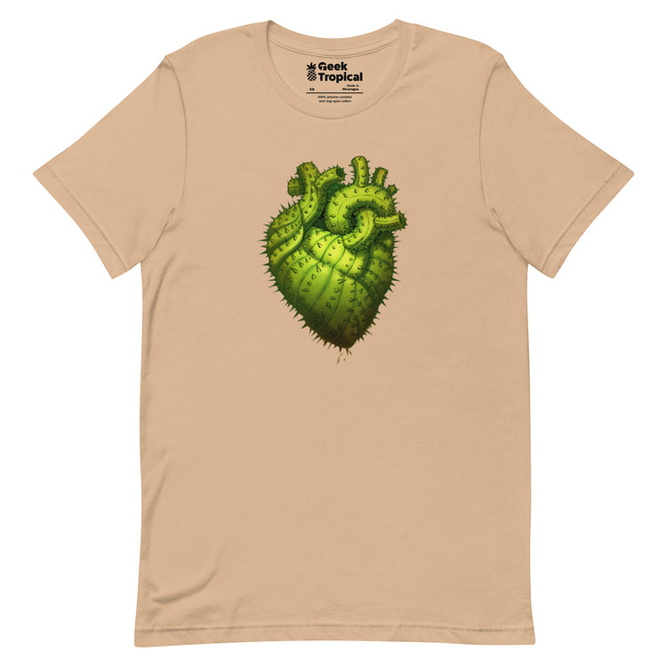 Cactus Heart T-Shirt Geek Nerd Botany Print Design by Tobe Fonseca FLOW DESC WRITING