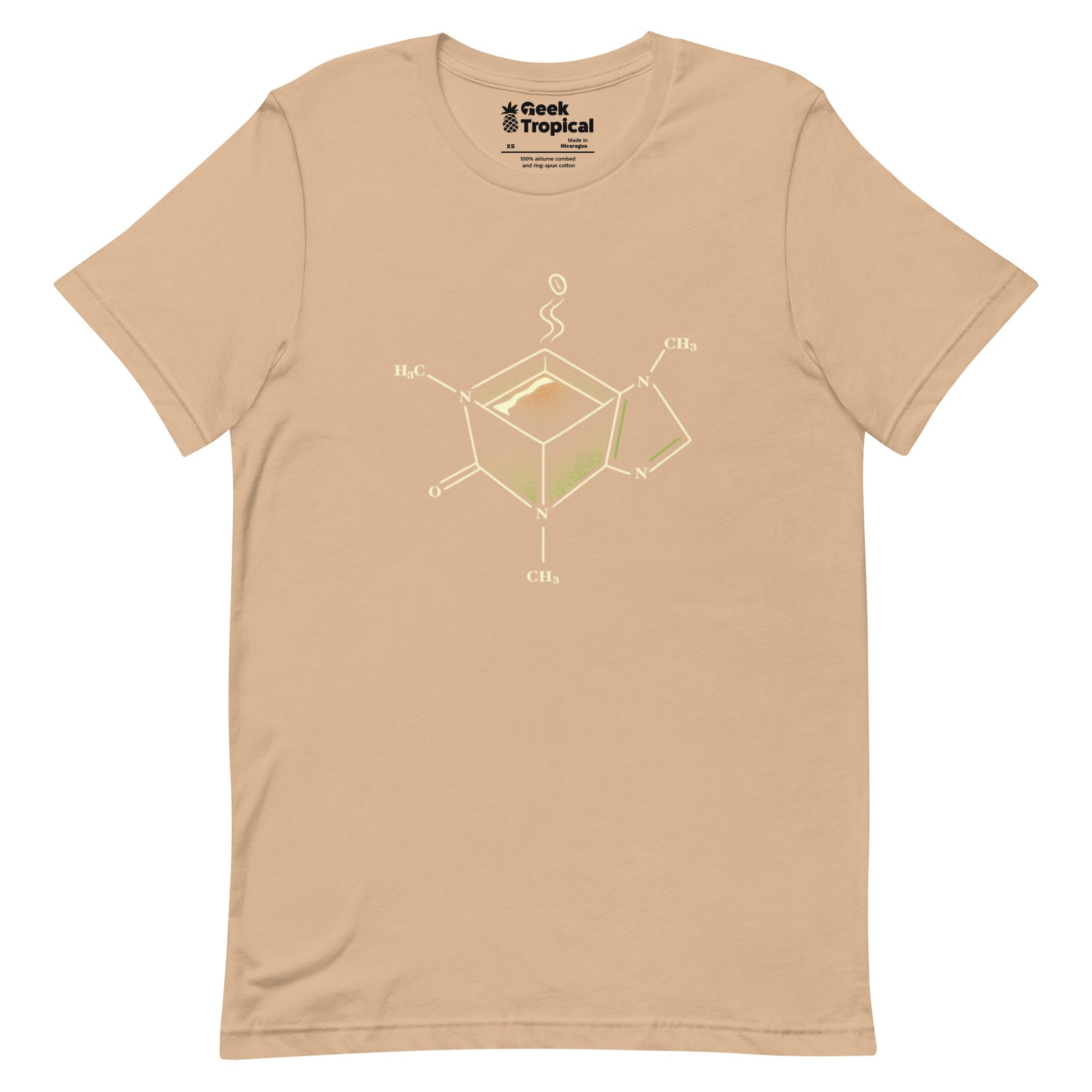 Caffeine Molecule Coffe Mug T-Shirt Geek Nerd Design by Tobe Fonseca FLOW DESC WRITING science print