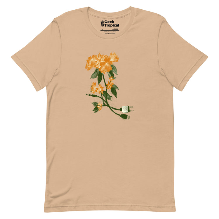 Digital Flower T-Shirt Geek Nerd Botany Print Design by Tobe Fonseca FLOW DESC WRITING