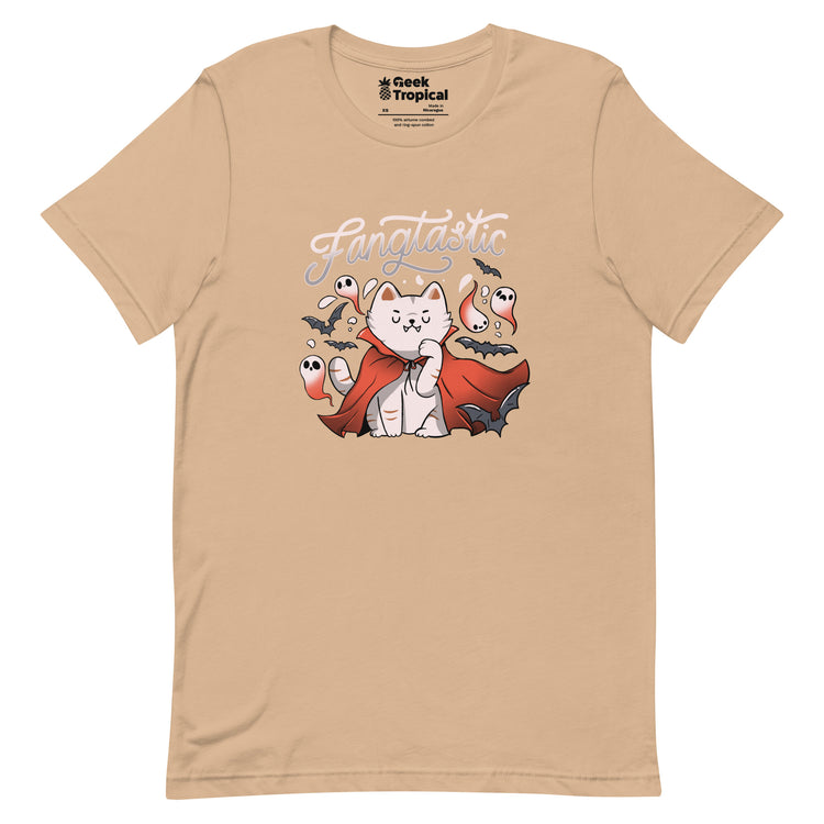 Fangtastic Vampire Cat T-Shirt Geek Nerd