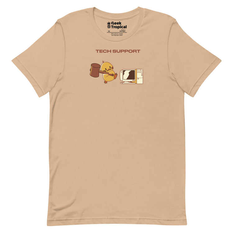 Tech Support Funny Duck Light T-Shirt Geek Nerd Advertise to Meta Animal Patterns computer print