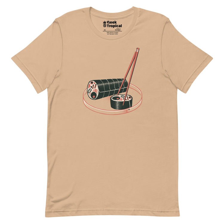 Sushi Cell Science Japanese T-Shirt Geek Nerd Advertise to Meta Design by Tobe Fonseca FLOW DESC WRITING