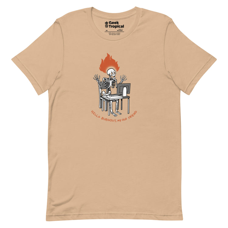 Skeleton Computer Burnout T-Shirt Geek Nerd Advertise to Meta computer print Design by Tobe Fonseca