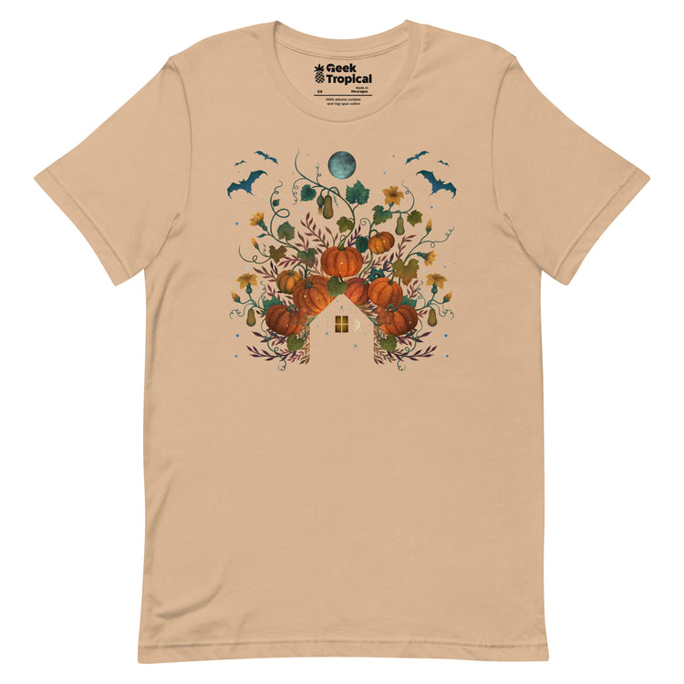Pumpkin Rooftop T-Shirt Geek Nerd Advertise to Meta Design by Episodic Drawing FLOW DESC WRITING