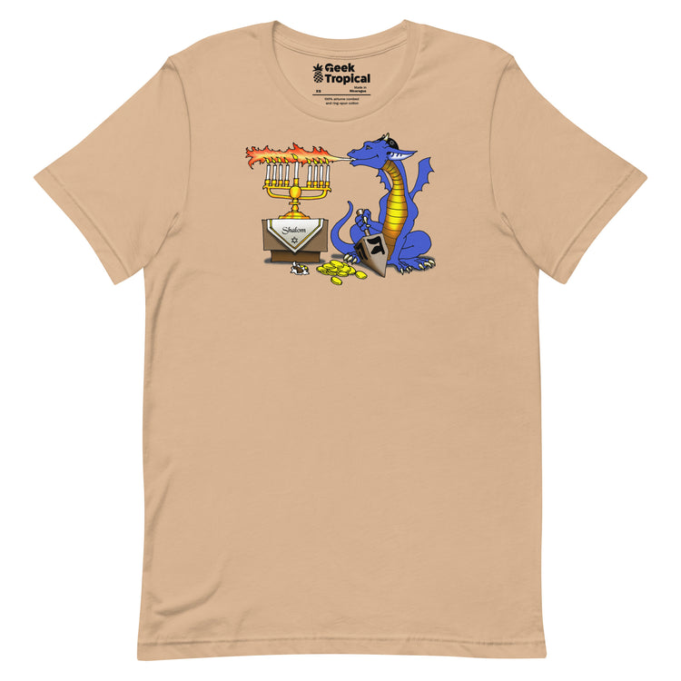 Menorah Dragon T-Shirt Geek Nerd Advertise to Meta Christmas Print Fantasy Prints