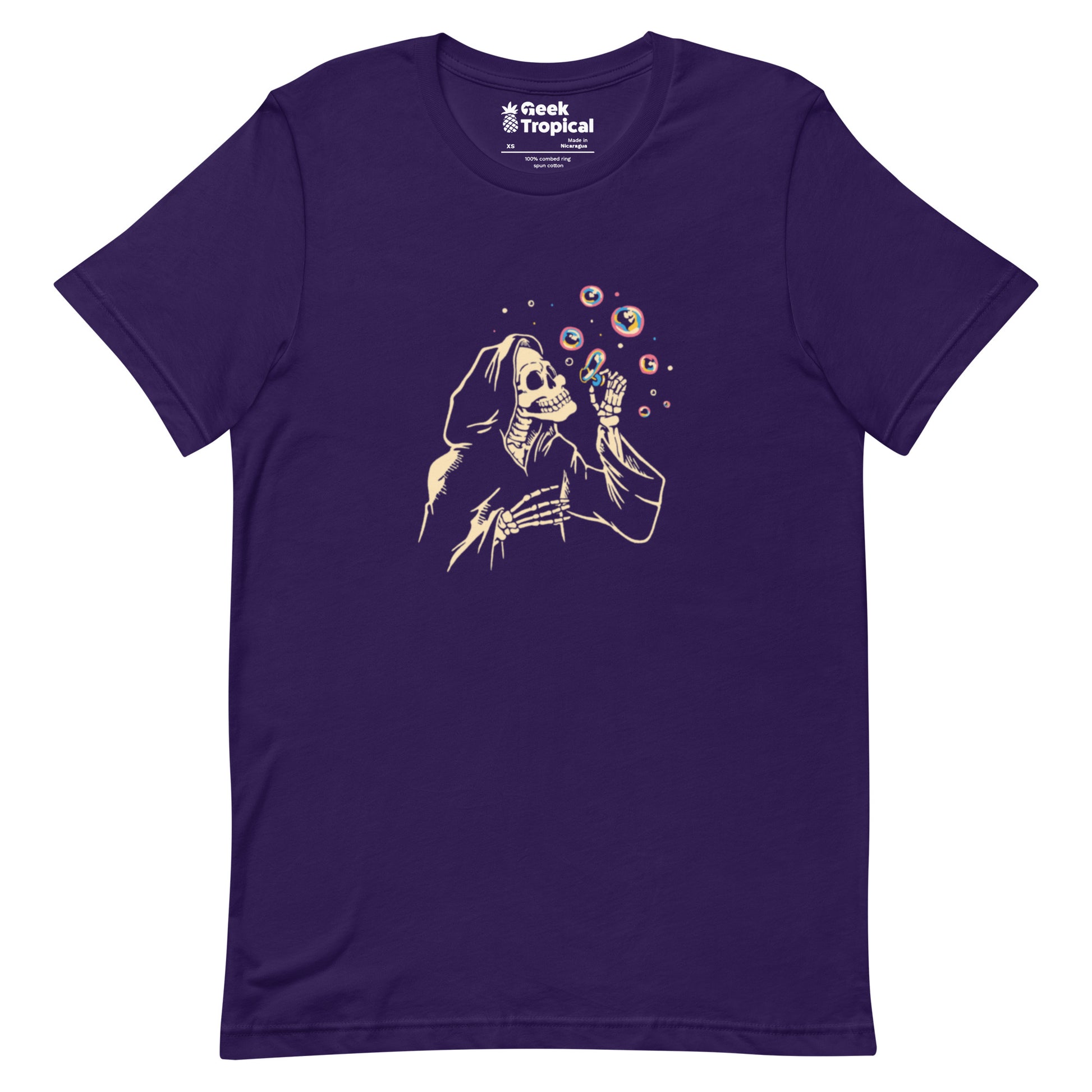 Death Blowing Bubbles T-Shirt Geek Nerd Design by Tobe Fonseca Fantasy Prints FLOW DESC WRITING