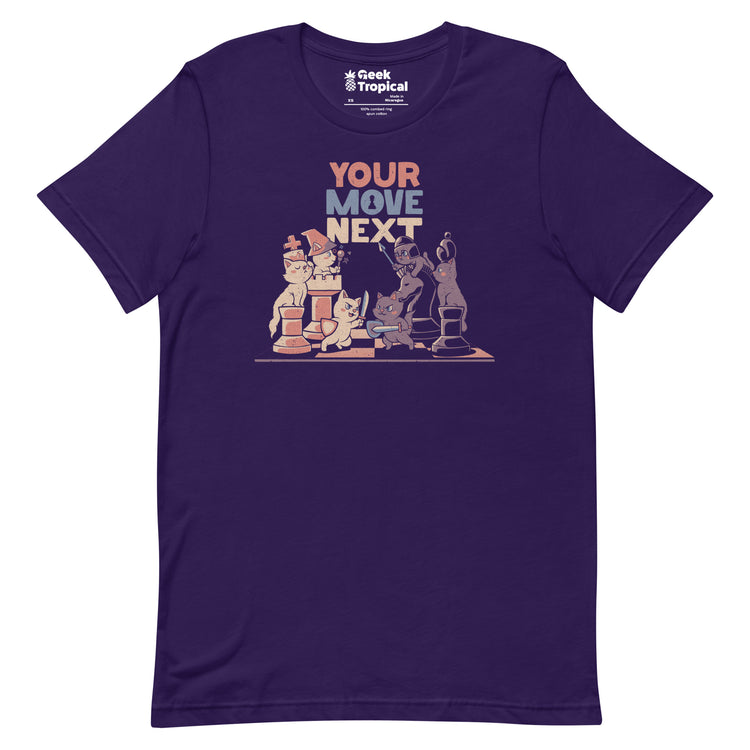 The Chess Cat King T-Shirt Geek Nerd Advertise to Meta Animal Patterns board game print