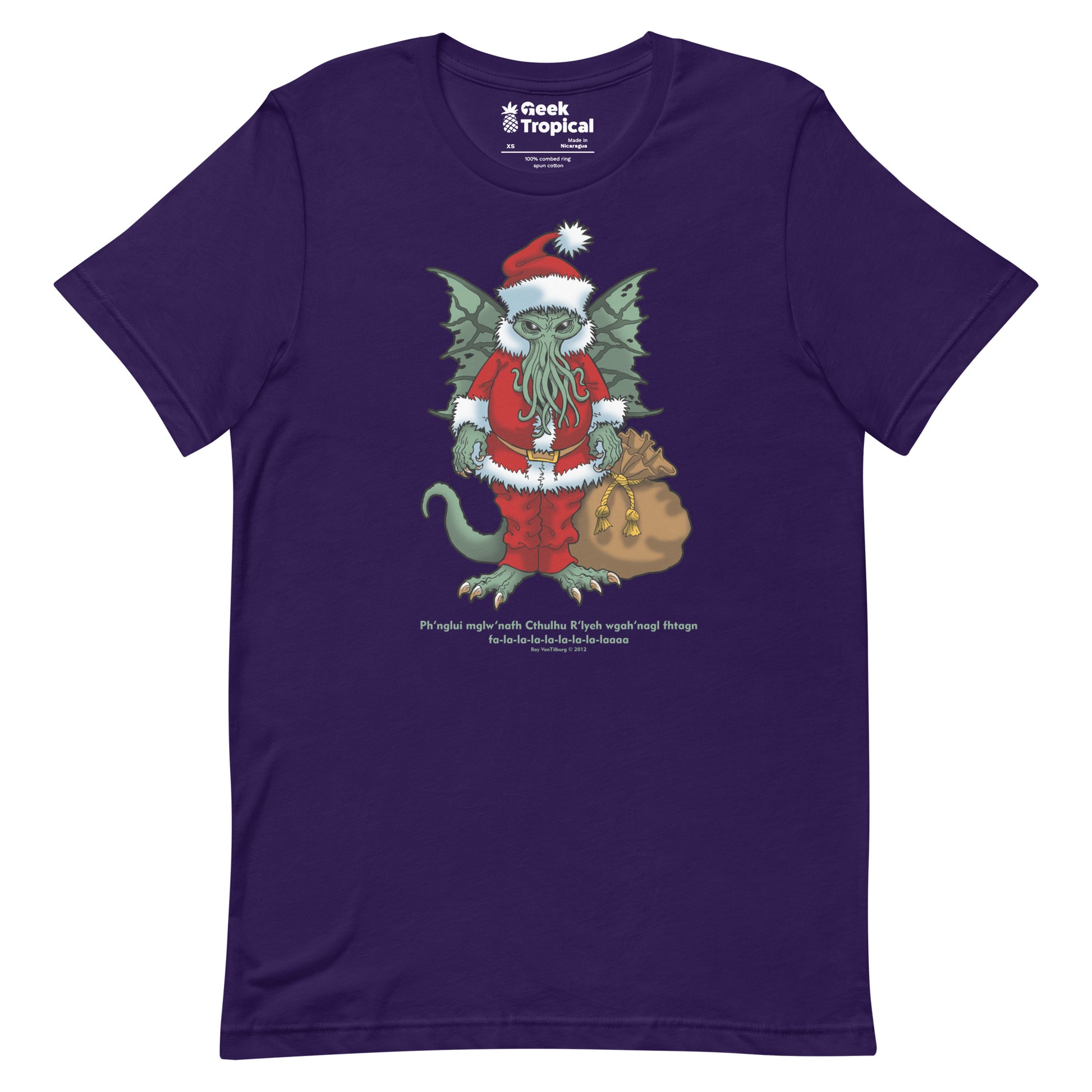 Xmas Cthulhu 2012 T-Shirt Geek Nerd Advertise to Meta Christmas Print Fantasy Prints