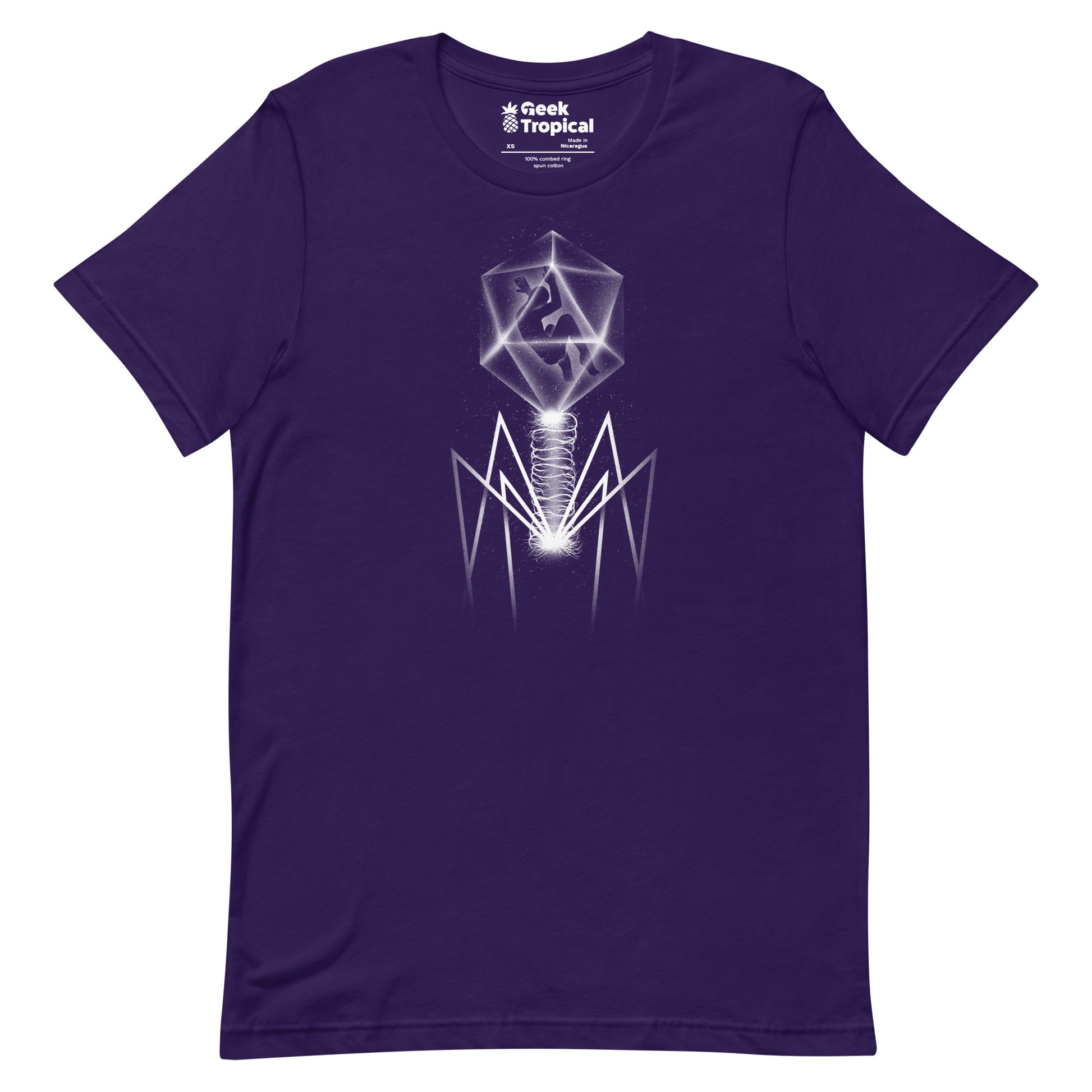 Bacteriophage T-shirt Geek Nerd Advertise to Meta Design by Tobe Fonseca FLOW DESC WRITING