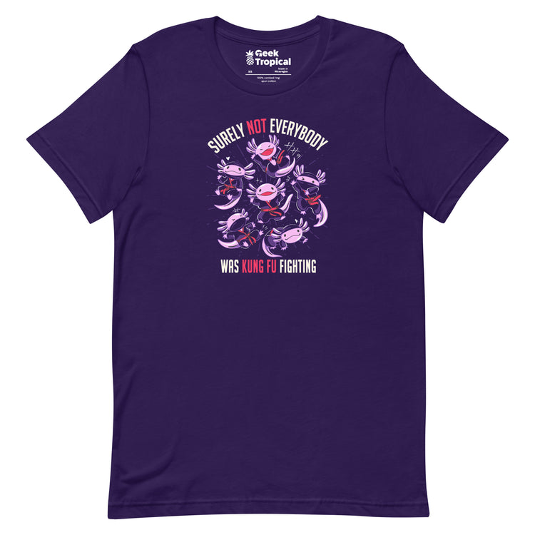 Axolotl Funny Kung Fu Fighting T-shirt Geek Nerd Animal Patterns Design by Tobe Fonseca Funny Prints