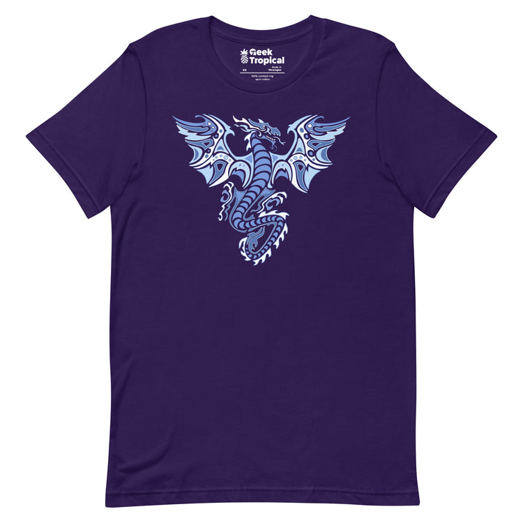 Ice Tribal Dragon T-Shirt Geek Nerd Advertise to Meta Fantasy Prints FLOW DESC WRITING