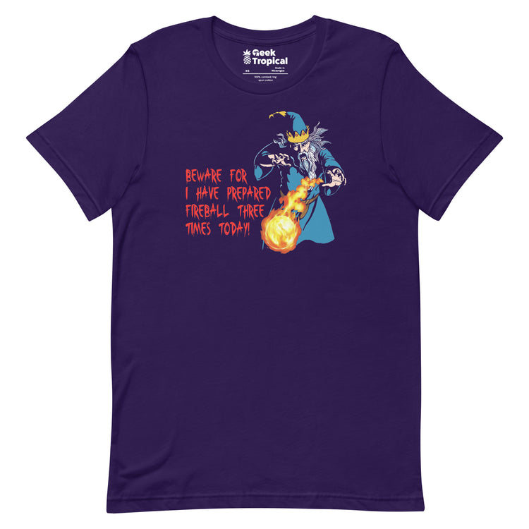Fireball Prepared Wizard T-Shirt Geek Nerd Advertise to Meta dnd & rpg print Dnd Classes