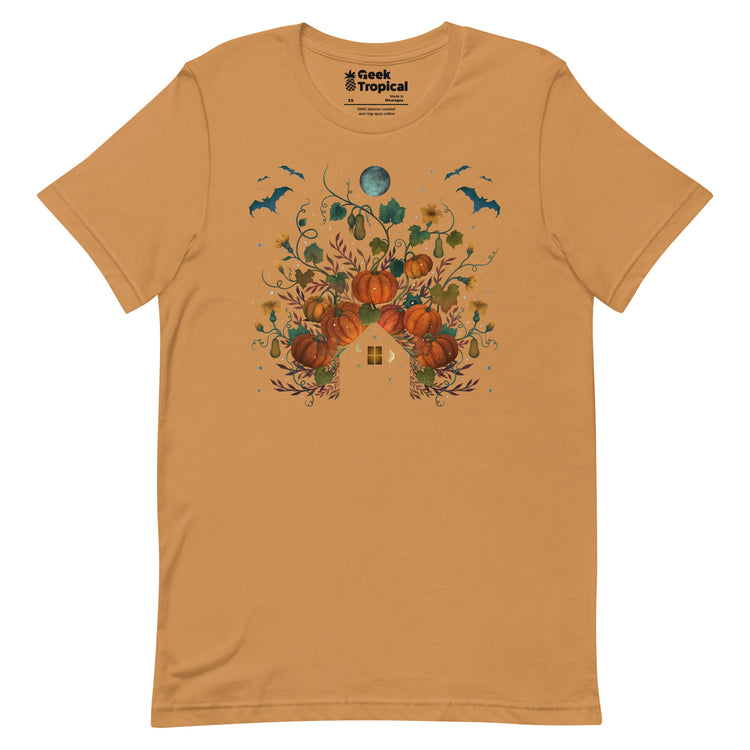 Pumpkin Rooftop T-Shirt Geek Nerd Advertise to Meta Design by Episodic Drawing FLOW DESC WRITING