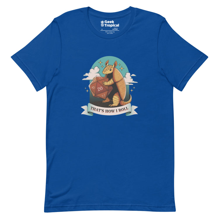 Armadillo Roll DND Dice T-Shirt Geek Nerd Animal Patterns board game print Design by Tobe Fonseca