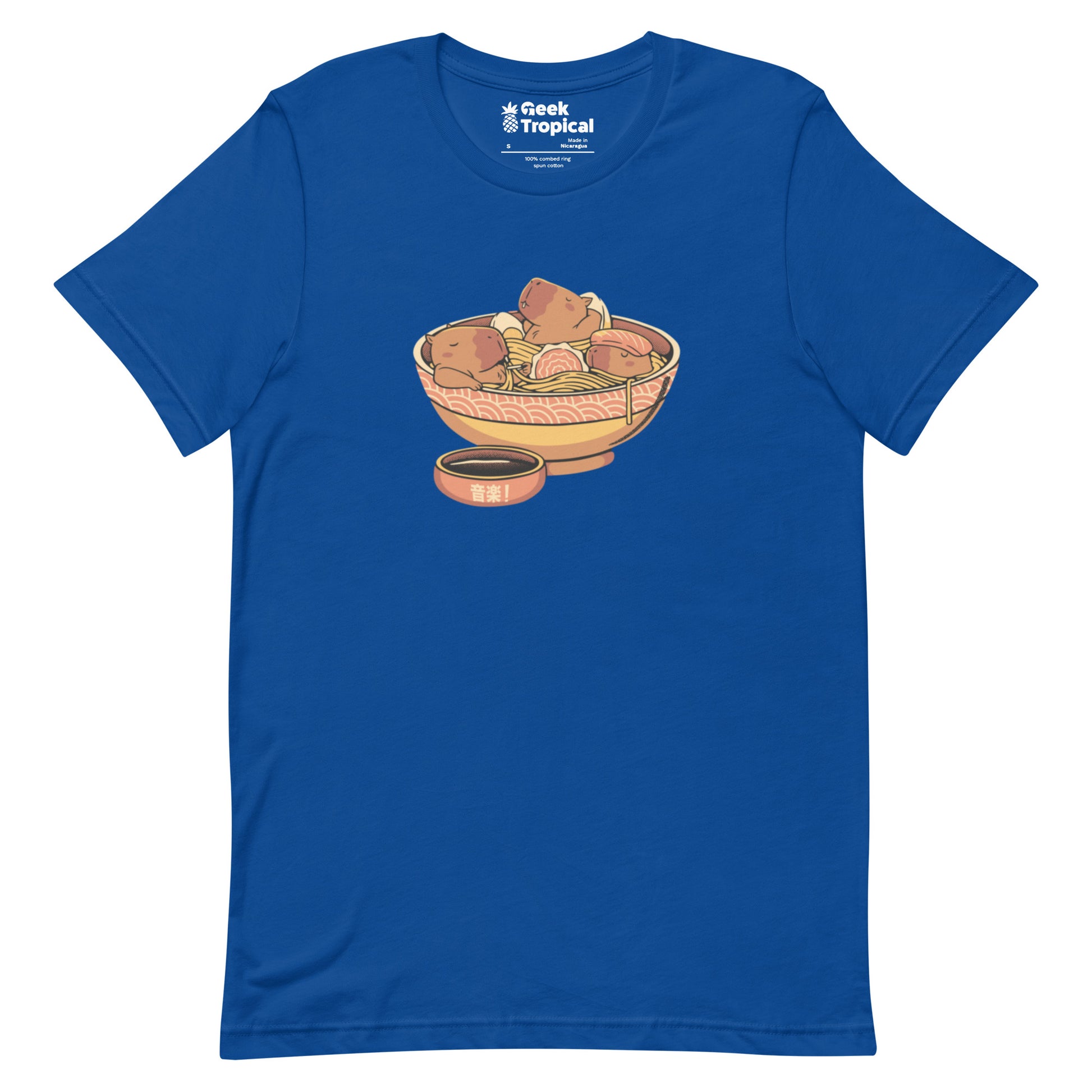 Capybara Cute Ramen T-Shirt Geek Nerd Animal Patterns Design by Tobe Fonseca FLOW DESC WRITING