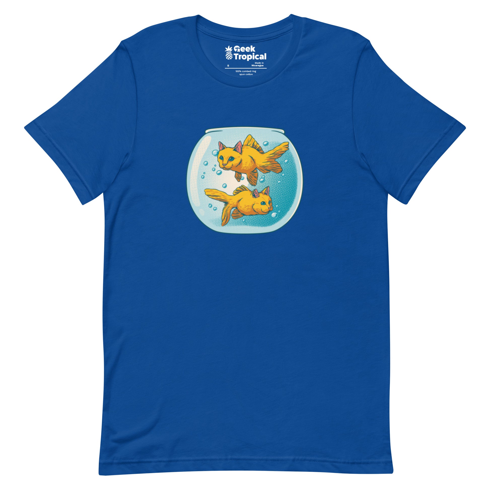 Cat Fish Bowl Funny T-Shirt Geek Nerd Animal Patterns Design by Tobe Fonseca FLOW DESC WRITING