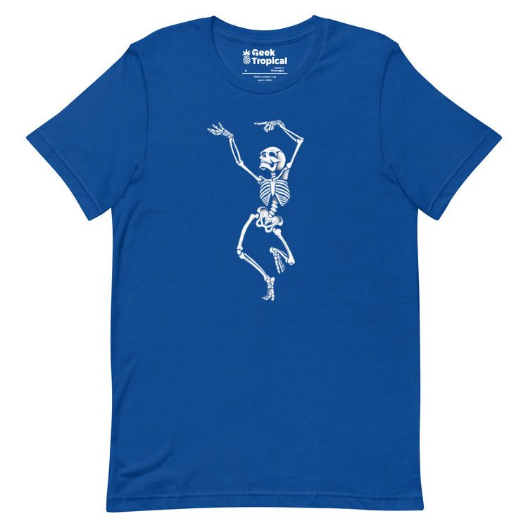 Dancing Skeleton T-Shirt Geek Nerd Design by Tobe Fonseca FLOW DESC WRITING Funny Prints