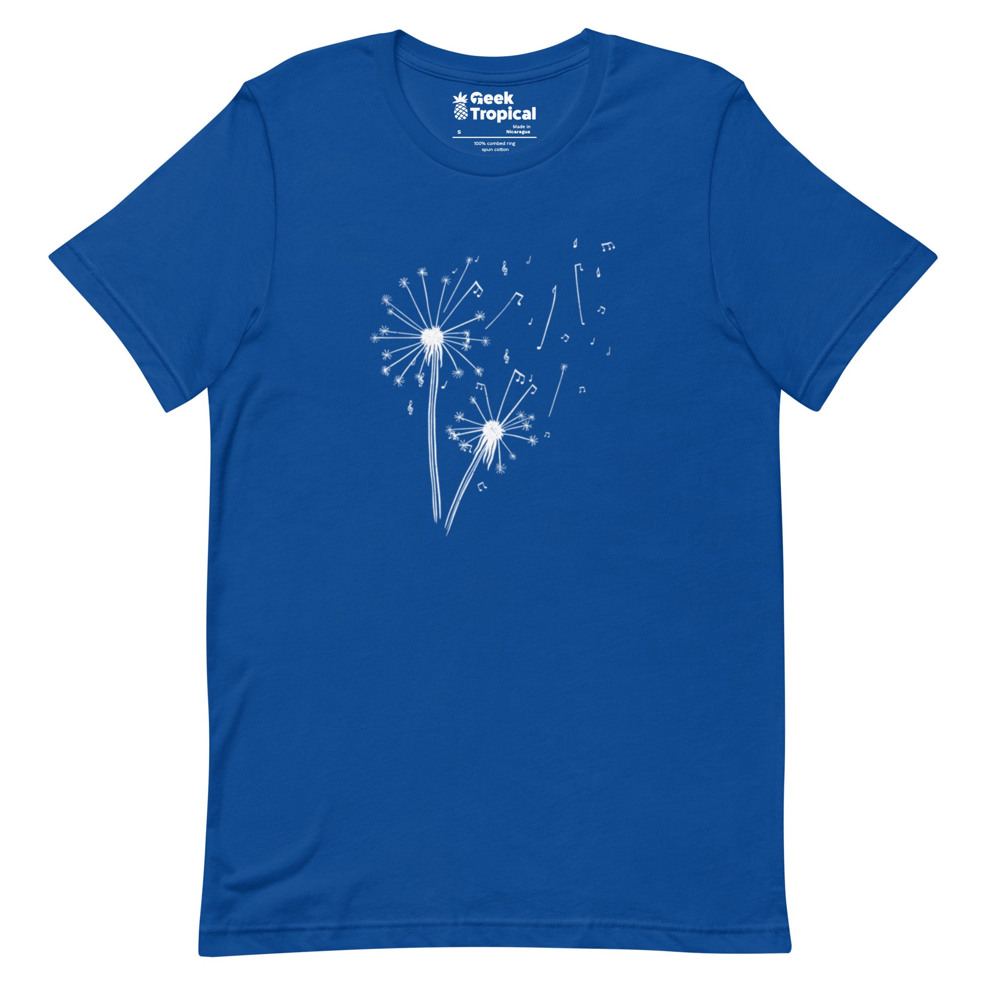 Dandelion Musical Notes T-Shirt Geek Nerd Botany Print Design by Tobe Fonseca FLOW DESC WRITING