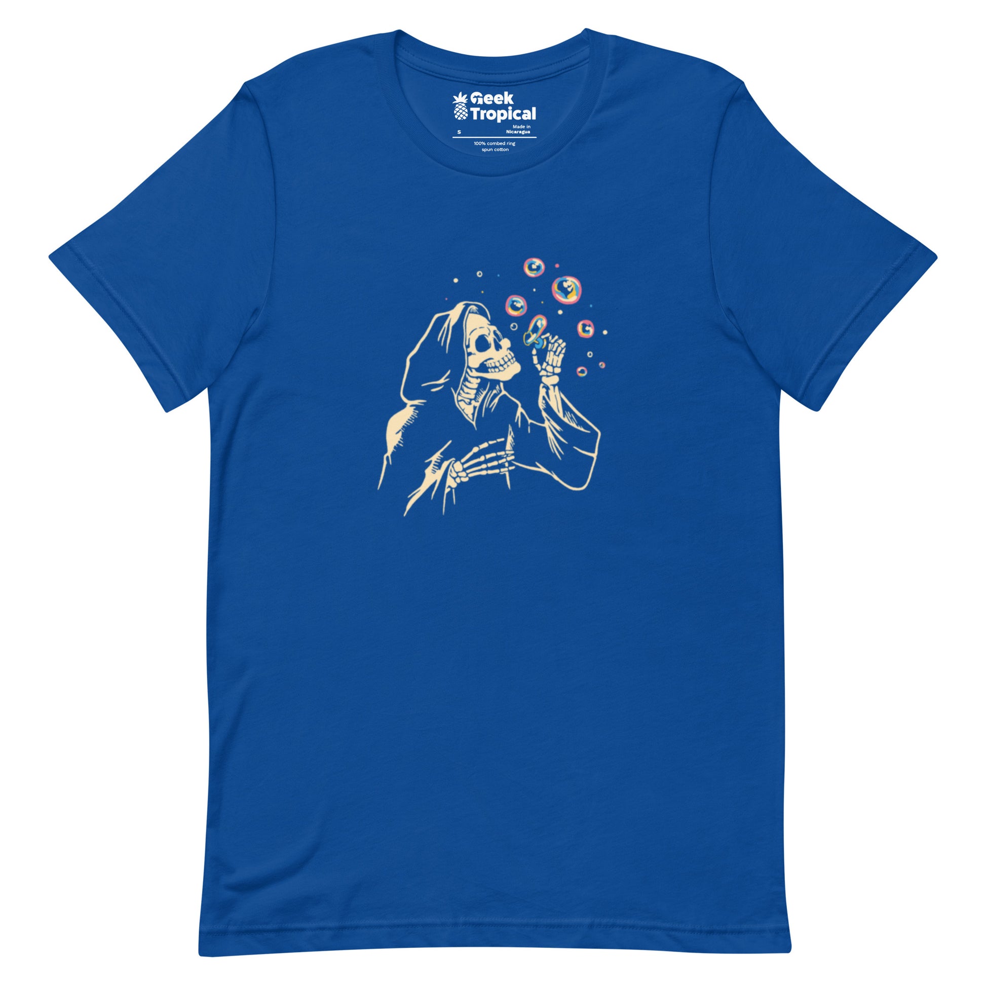 Death Blowing Bubbles T-Shirt Geek Nerd Design by Tobe Fonseca Fantasy Prints FLOW DESC WRITING