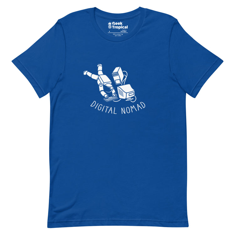 Digital Nomad Astronaut T-Shirt Geek Nerd computer print Design by Tobe Fonseca FLOW DESC WRITING