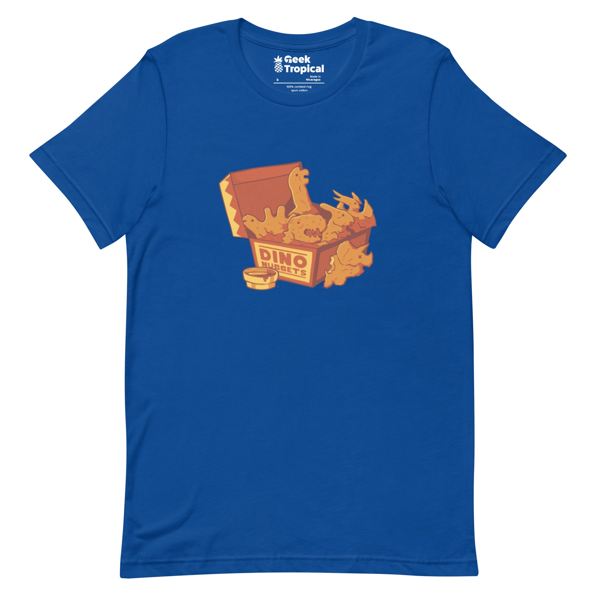 Dino Nuggets T-Shirt Geek Nerd Design by Tobe Fonseca dinosaur print FLOW DESC WRITING