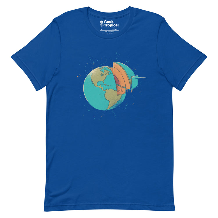 Earth Crust Cake T-Shirt Geek Nerd Design by Tobe Fonseca FLOW DESC WRITING Funny Prints