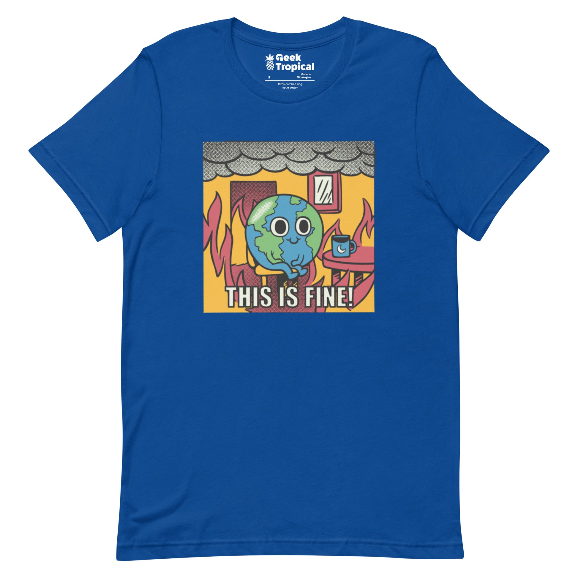 Earth Fire T-Shirt Geek Nerd Design by Tobe Fonseca Fantasy Prints FLOW DESC WRITING