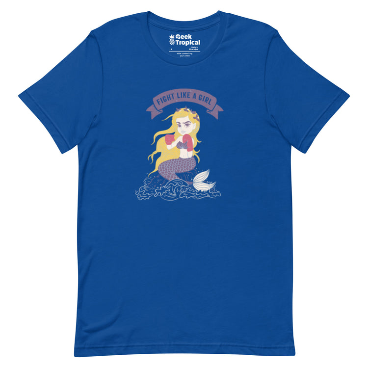 Fight Like A Girl T-Shirt Geek Nerd