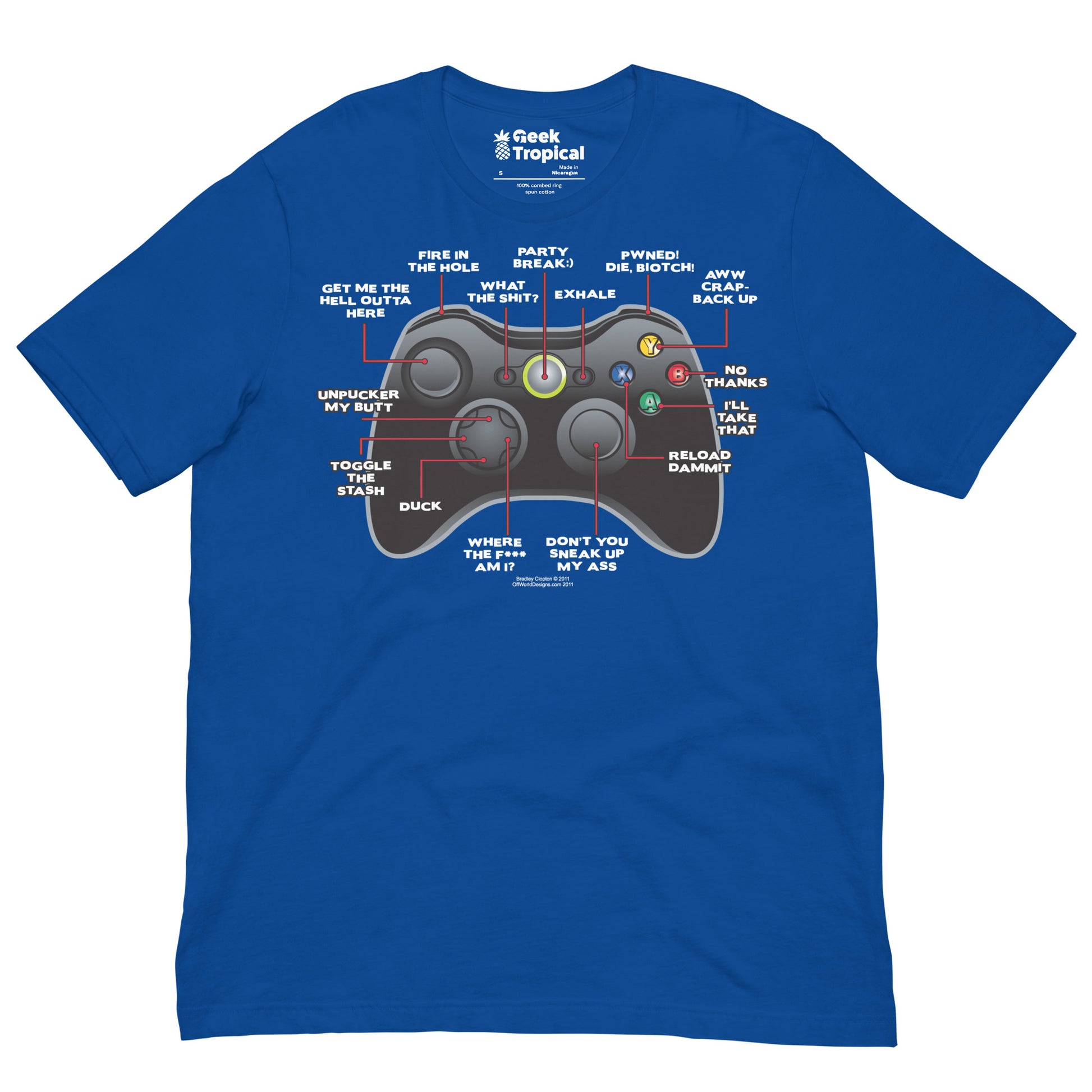 Game Controller t-shirt Geek Nerd Advertise to Meta FLOW DESC WRITING Off World Designs