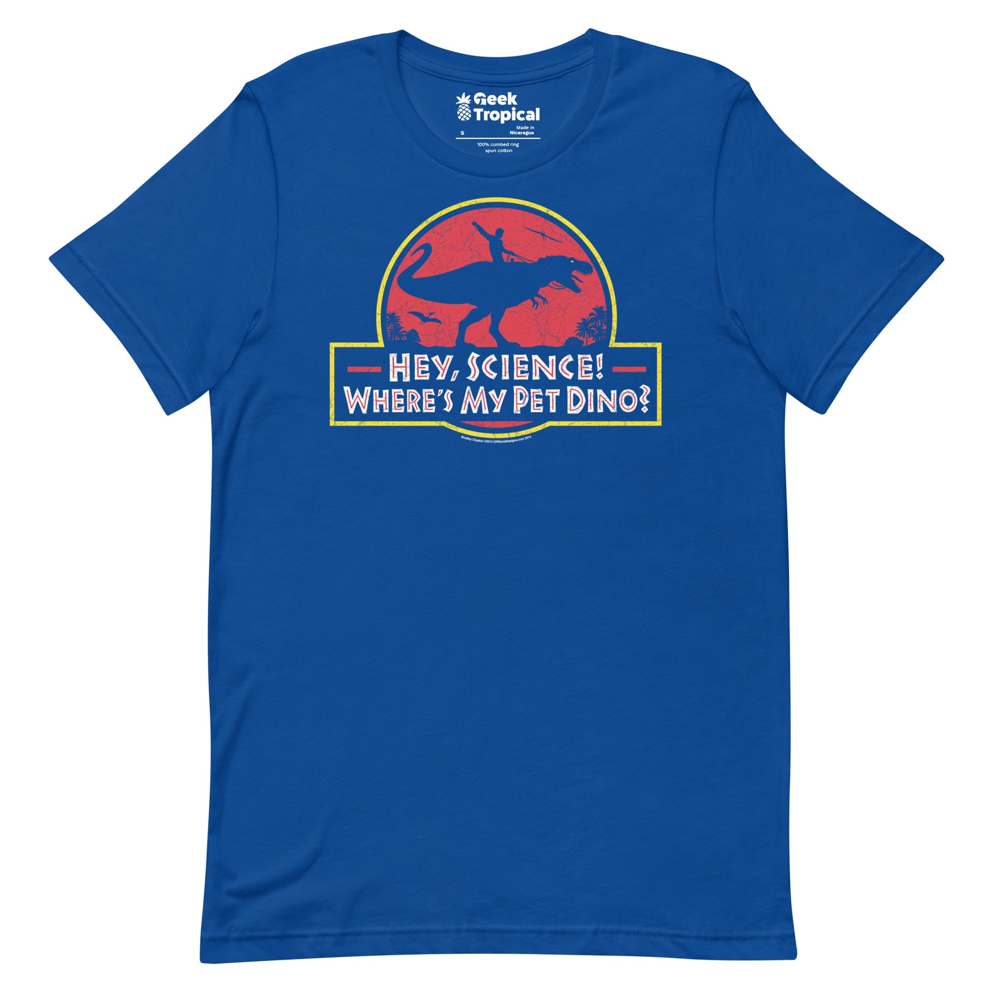 Hey Science t-shirt Geek Nerd Advertise to Meta dinosaur print FLOW DESC WRITING
