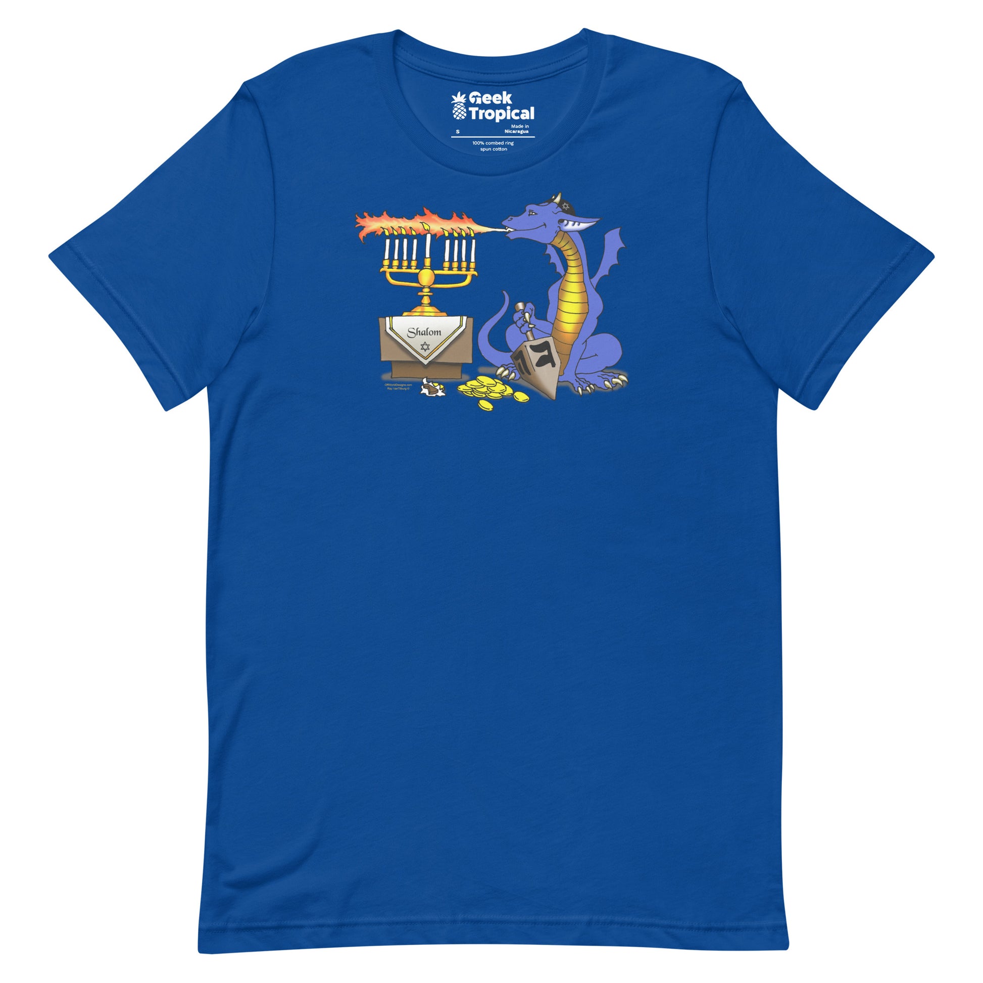Menorah Dragon t-shirt Geek Nerd Advertise to Meta Fantasy Prints FLOW DESC WRITING