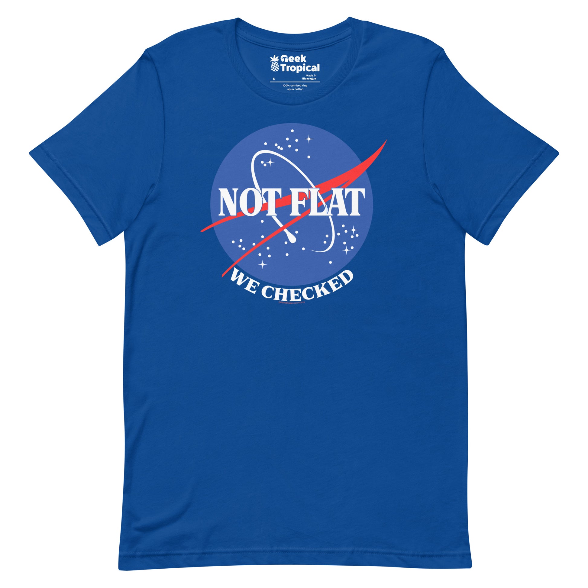 Not Flat T-shirt Geek Nerd Advertise to Meta FLOW DESC WRITING Funny Prints