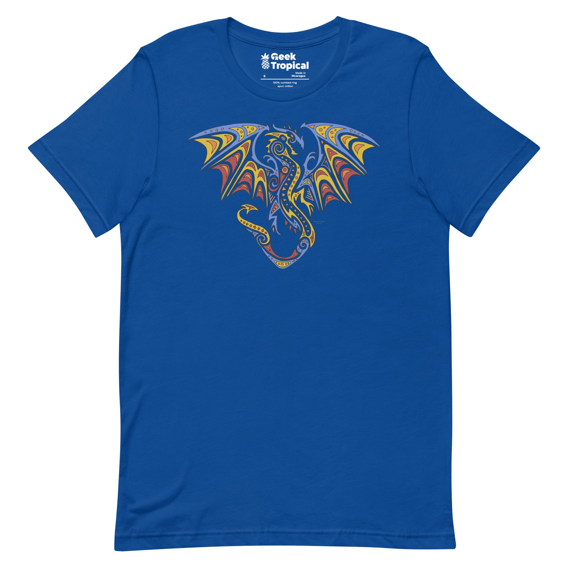 Tribal dragon 2014 t-shirt Geek Nerd Advertise to Meta Fantasy Prints FLOW DESC WRITING