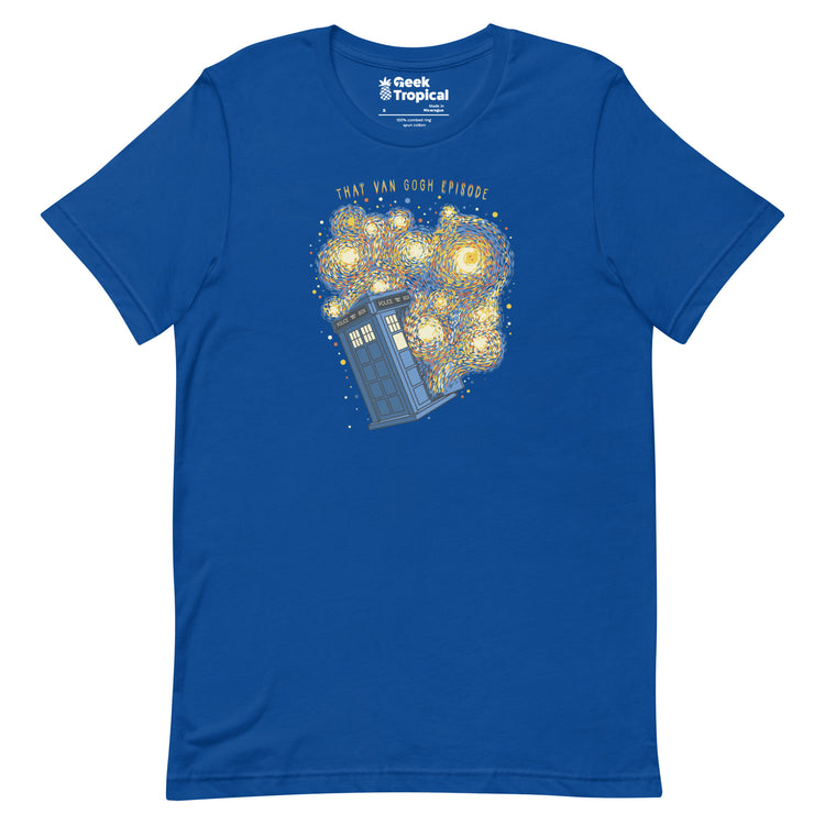 Travel Time Van Gogh Episode T-Shirt Geek Nerd Advertise to Meta Design by Tobe Fonseca FLOW DESC WRITING