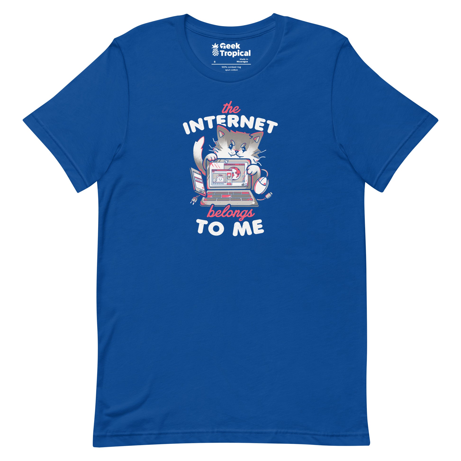 The Internet Belongs to Cats T-Shirt Geek Nerd Advertise to Meta Animal Patterns computer print