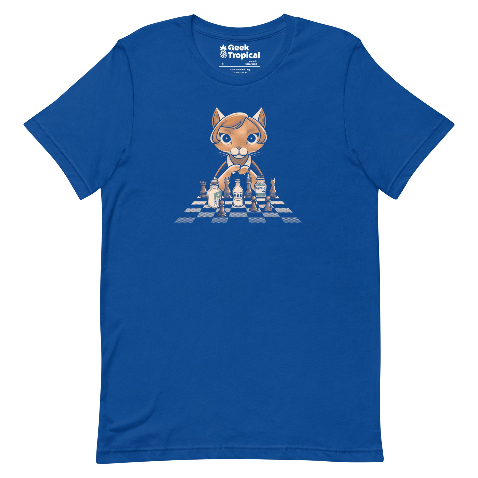 The Cat's Gambit T-Shirt Geek Nerd Advertise to Meta Animal Patterns board game print