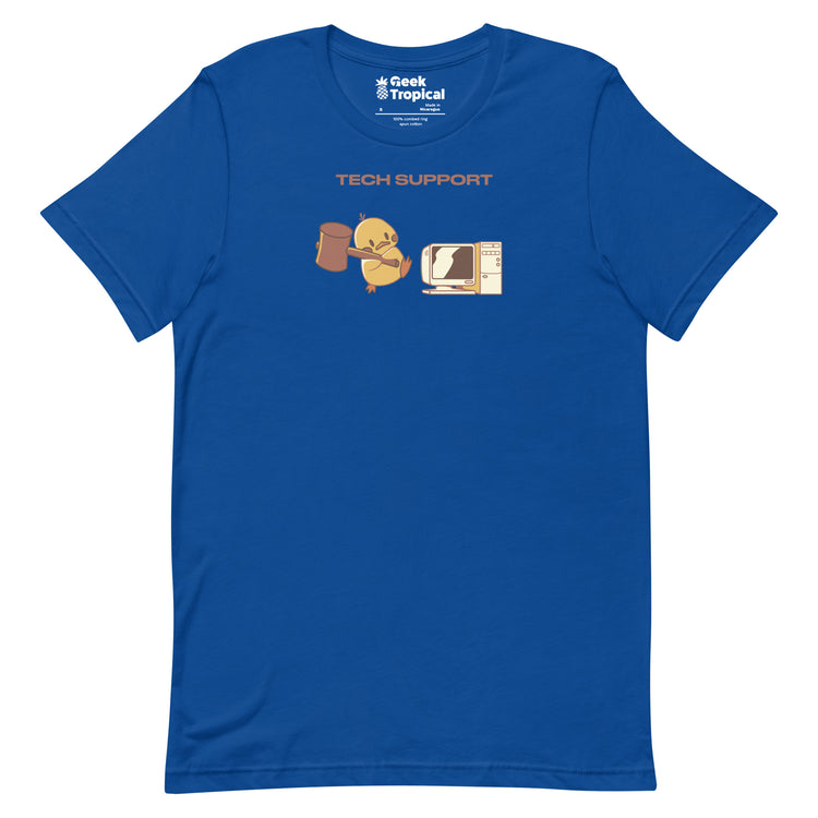 Tech Support Funny Duck Light T-Shirt Geek Nerd Advertise to Meta Animal Patterns computer print