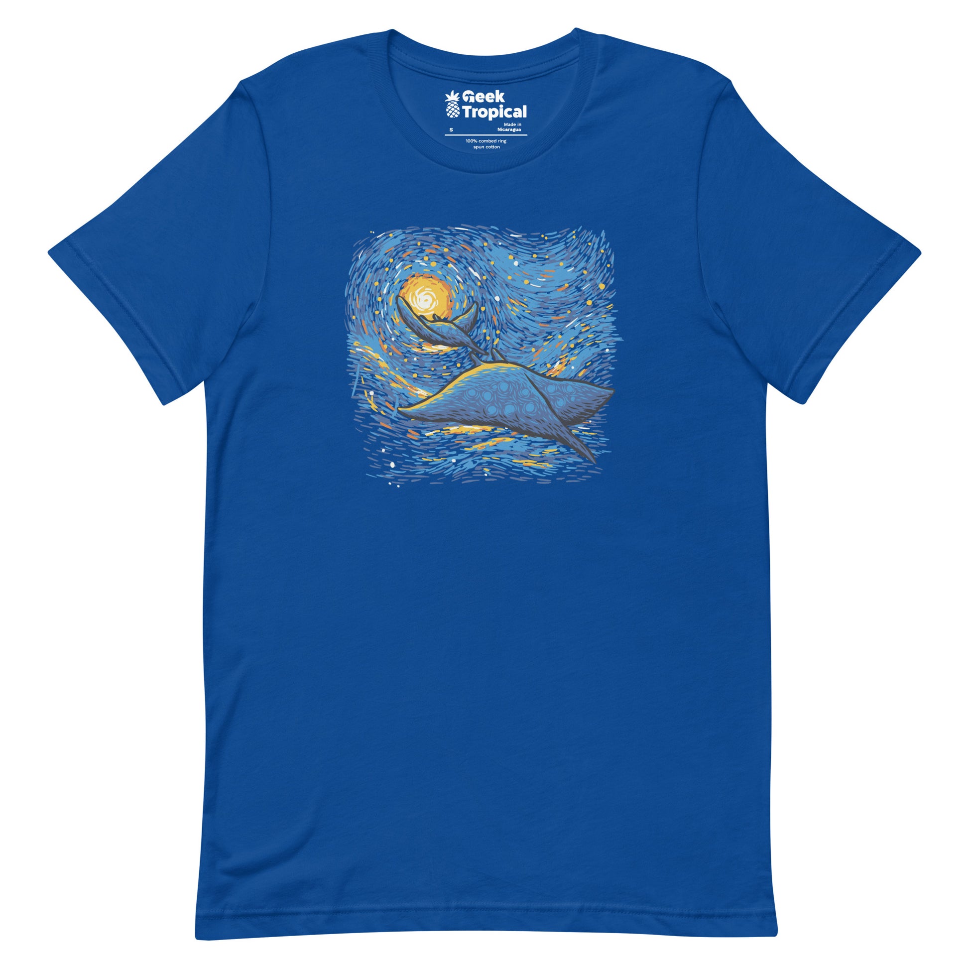 Starry Sky Sea Manta Ray T-Shirt Geek Nerd Advertise to Meta Animal Patterns Design by Tobe Fonseca