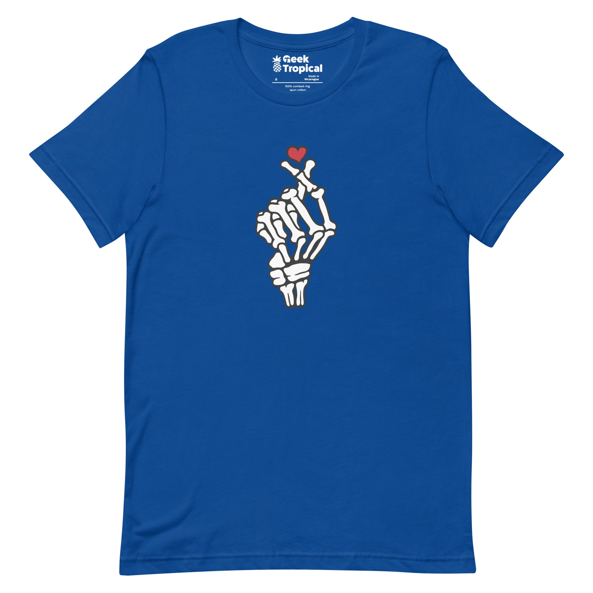 Skeleton Heart Hand T-Shirt Geek Nerd Advertise to Meta Design by Tobe Fonseca FLOW DESC WRITING