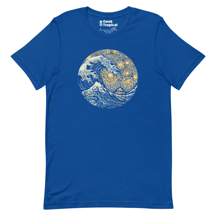 Kanagawa Wave The Starry Night T-Shirt Geek Nerd Advertise to Meta Design by Tobe Fonseca FLOW DESC WRITING
