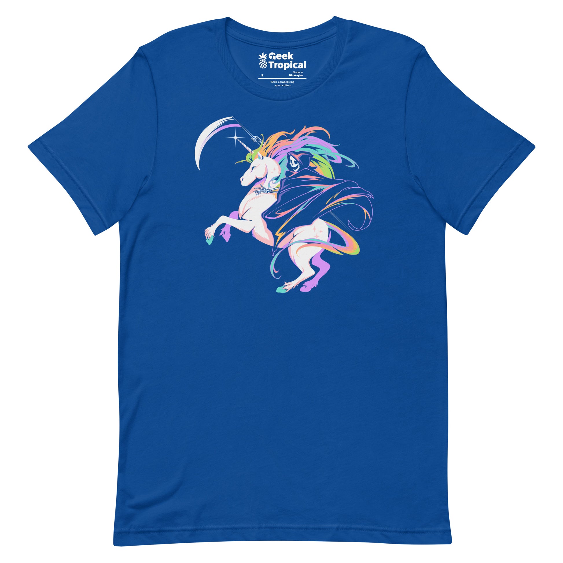 Death Unicorn T-Shirt Geek Nerd Advertise to Meta Design by Tobe Fonseca Fantasy Prints