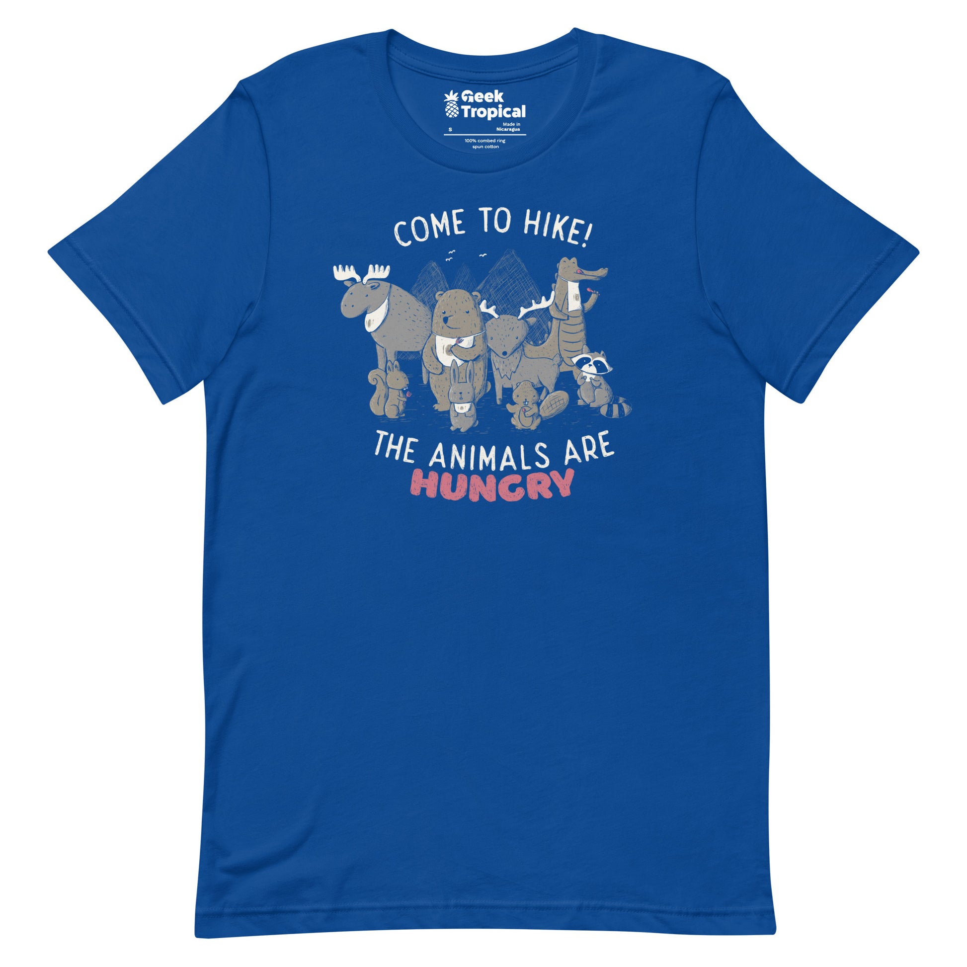 Come to Hike! The Animals Are Hungry T-Shirt Geek Nerd Advertise to Meta Design by Tobe Fonseca FLOW DESC WRITING